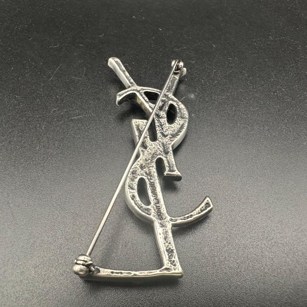 極美品✨　YSL　サンローランパリ　ブローチ　ロゴ　1629