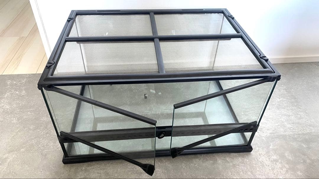 グラステラリウム6030 60×45×30 ガラス製 飼育ケージ 透明 2扉