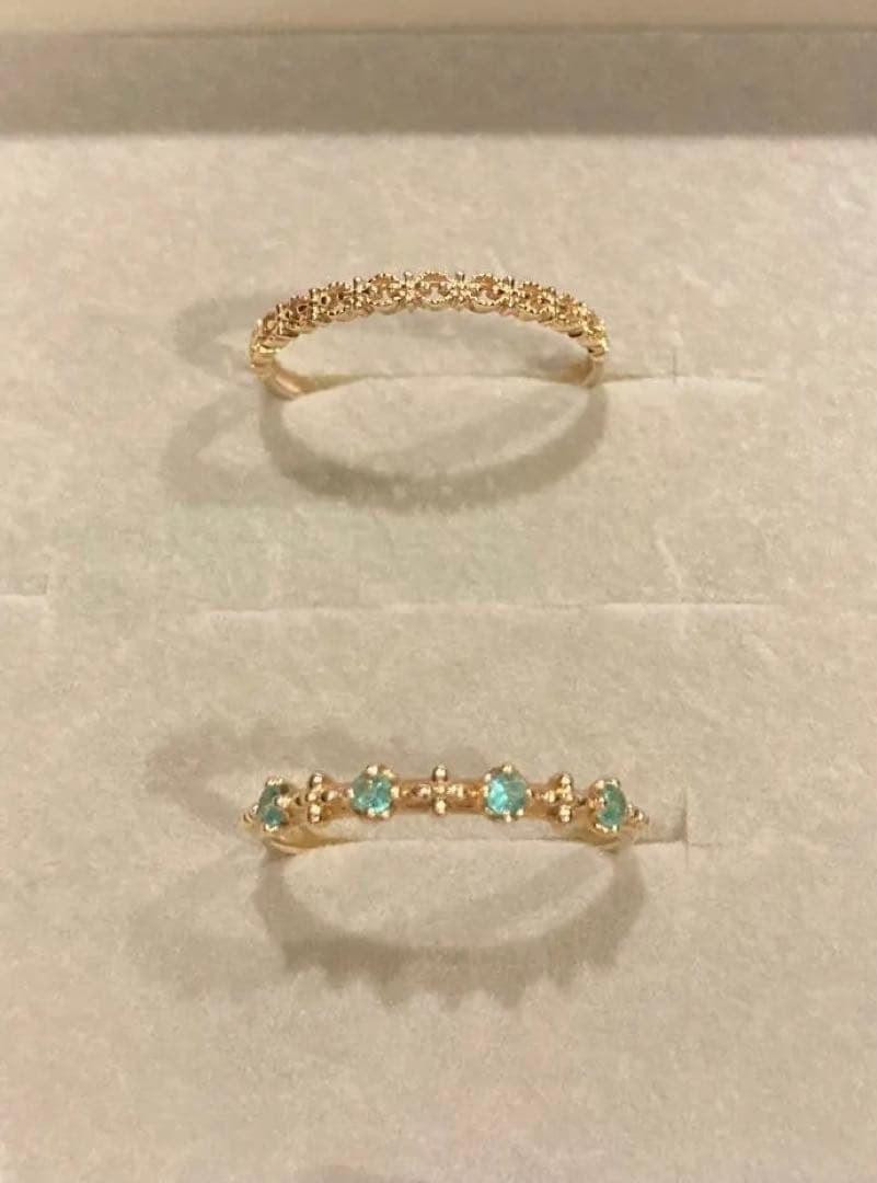 TSUTSUMI イエローゴールド K10 リング エメラルド