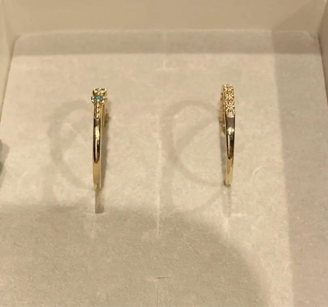 TSUTSUMI イエローゴールド K10 リング エメラルド