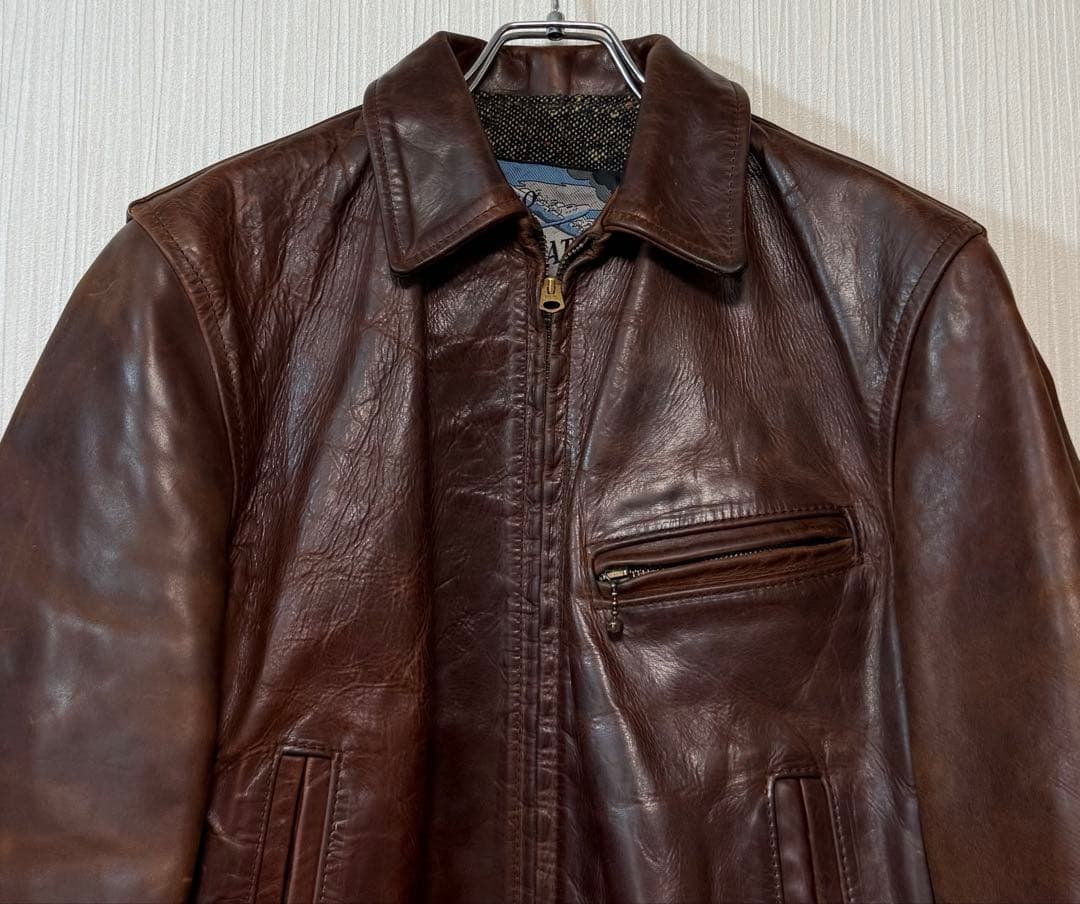 5th飛行機タグ エアロレザーハイウェイマン 馬革 ホースハイド