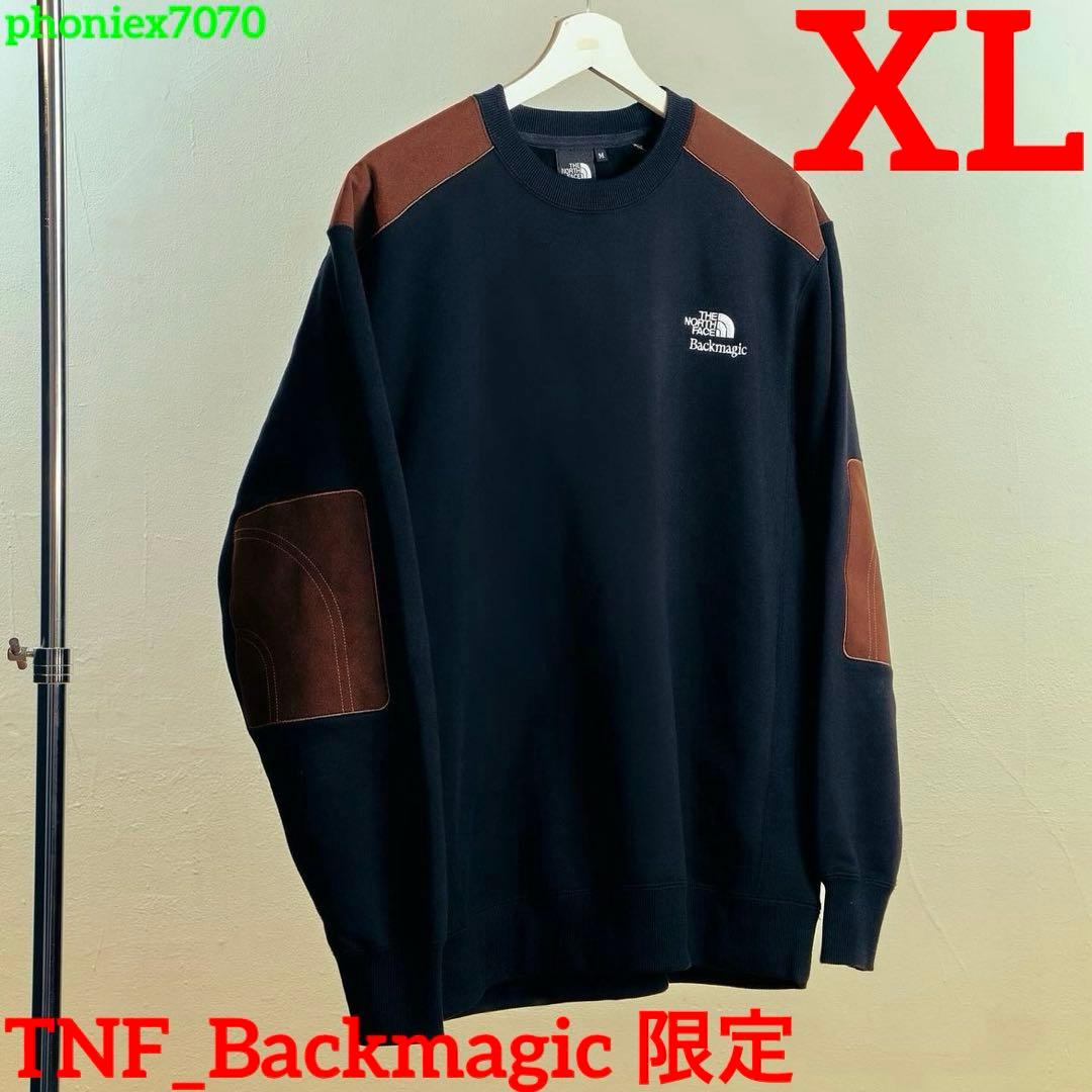 ノースフェイス Backmagic限定 Sweat Crew【XL】ブラック 黒
