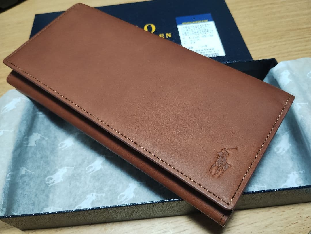 38%オフ　ポロラルフローレン　長財布　牛革　本革
