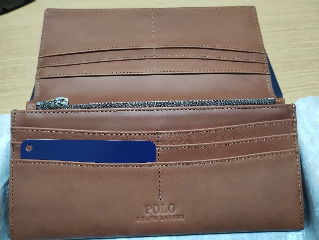 38%オフ　ポロラルフローレン　長財布　牛革　本革