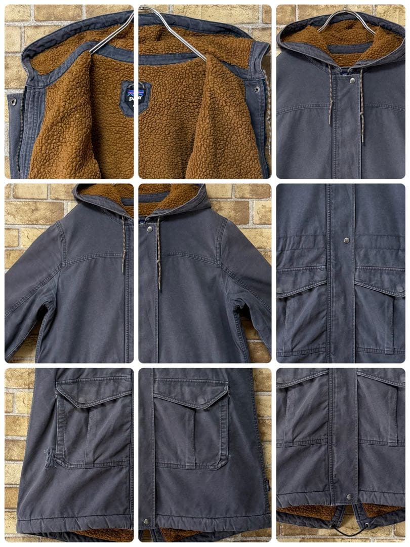 パタゴニア　裏ボア　マウンテンジャケット　コート　フィッシュテイル　古着女子　M