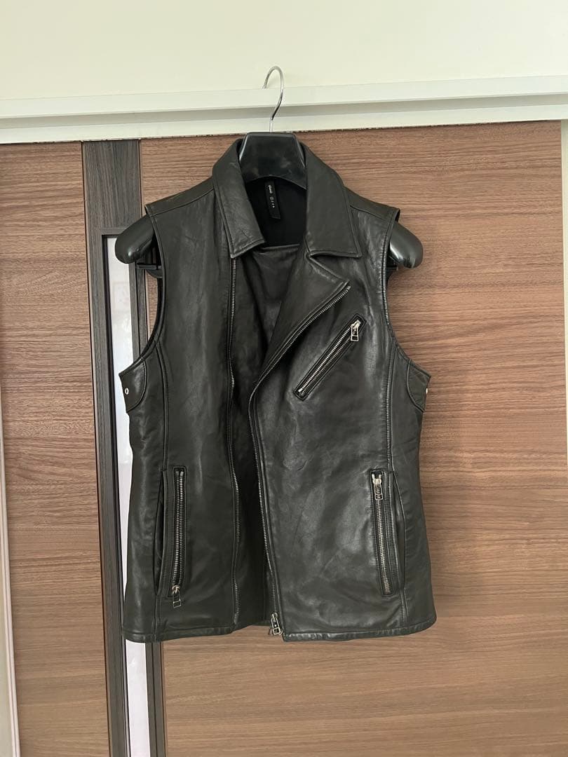glamb　リアルレザー ライダース ベスト
