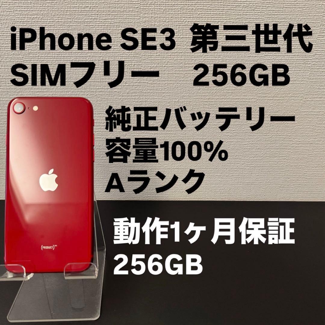極美品 256GB Apple iPhone SE 3 第三世代 レッド
