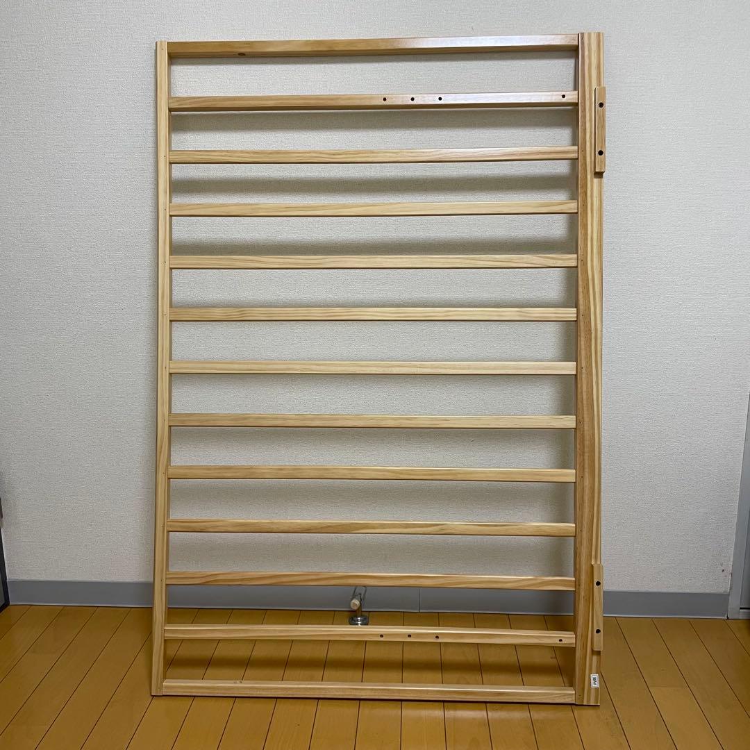 関東限定❣️カトージ　ハイポジション　ベビーベッド　アーチ　ナチュラル 収納板付