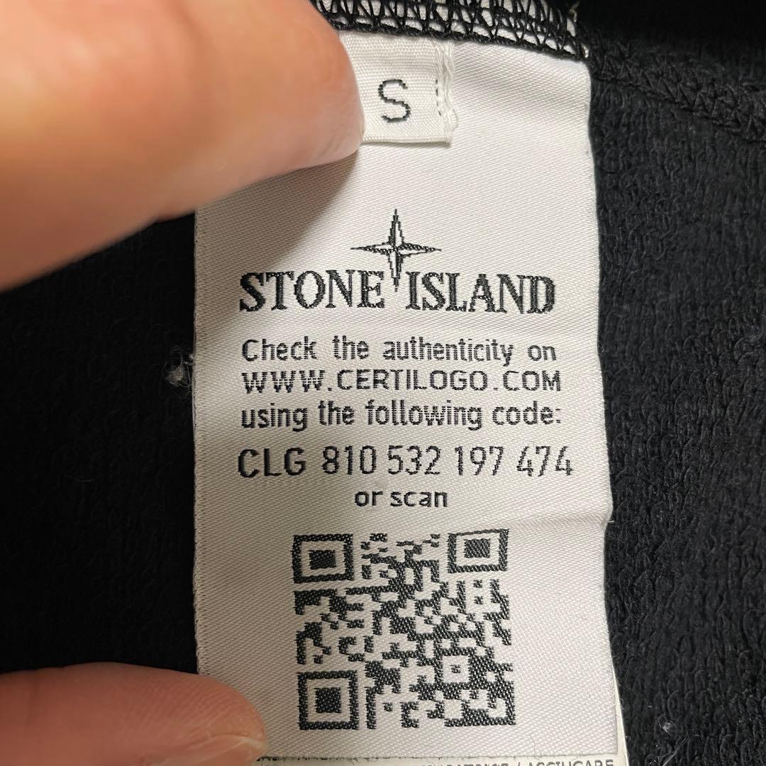 STONE  コットン　クルーネック　トレーナー　ブラック　Sサイズ