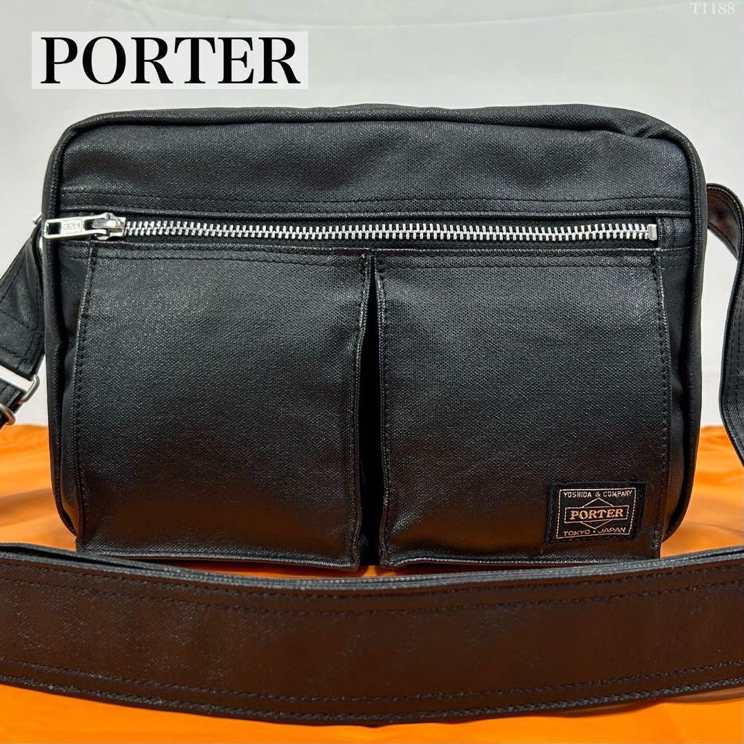 【極美品】ポーター 吉田カバン フリースタイル ショルダーバッグ レザー 肩掛け