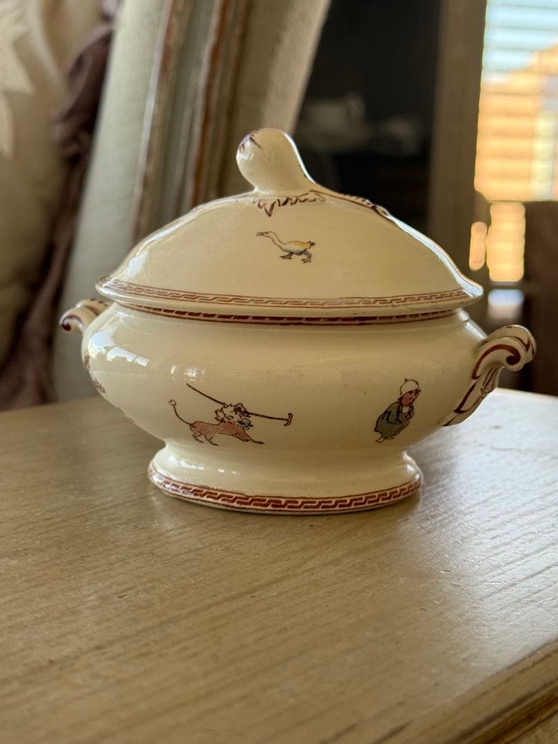 フランスアンティークサラグミンヌケイトグリーナウェイ小さなディネットスーピエール