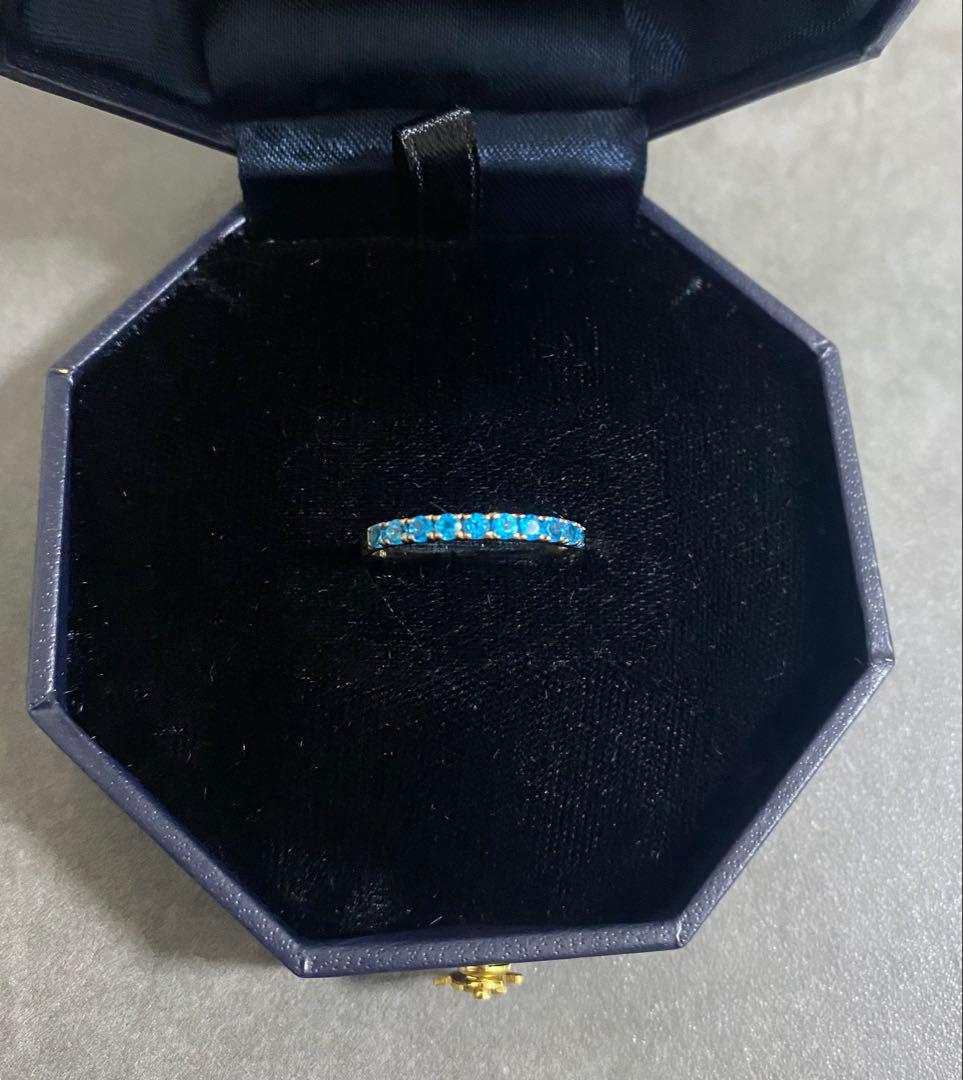 アパタイト K10 ゴールド ハーフエタニティリング 10K 10金 日本製