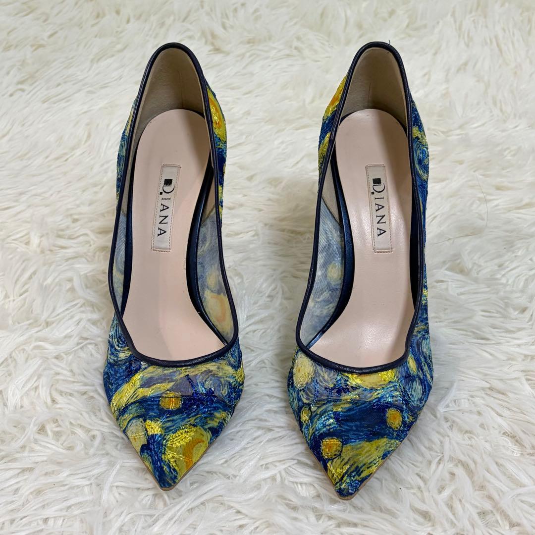 【希少/美品】DIANA ダイアナ 絵画 シリーズ ゴッホ 星月夜 レース