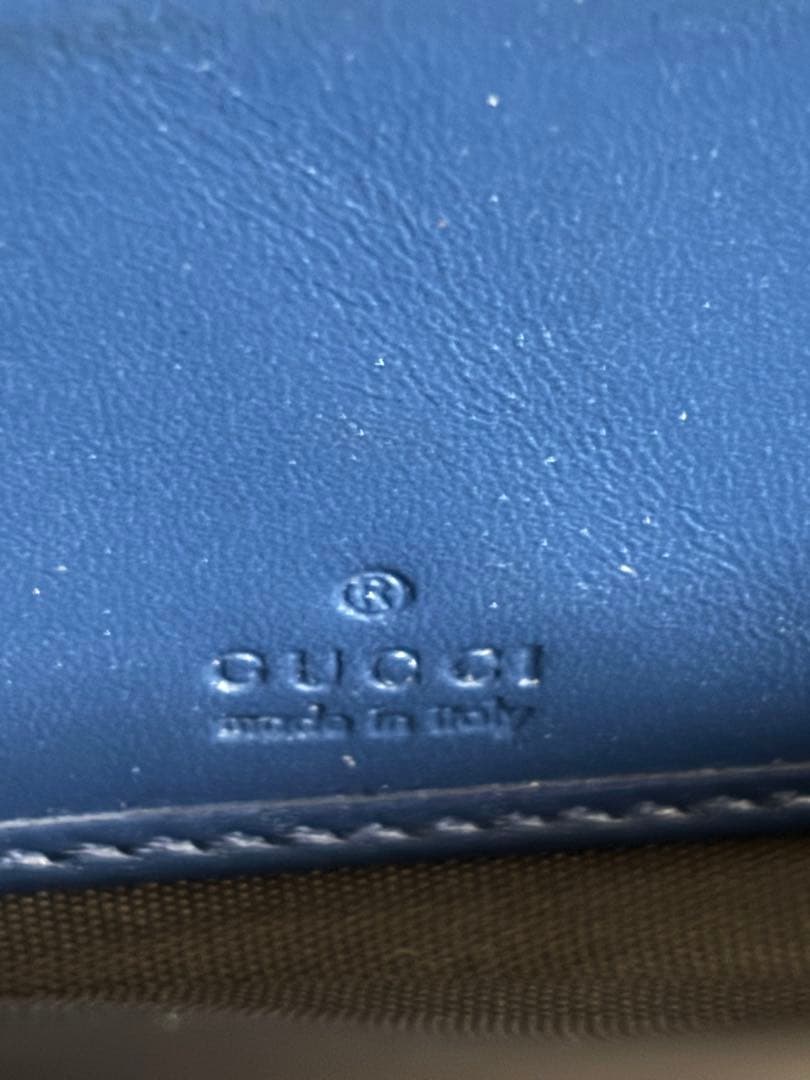 と*ぴ様 【美品】GUCCI グッチ　ディアマンテ　ラウンドファスナー　ネイビー