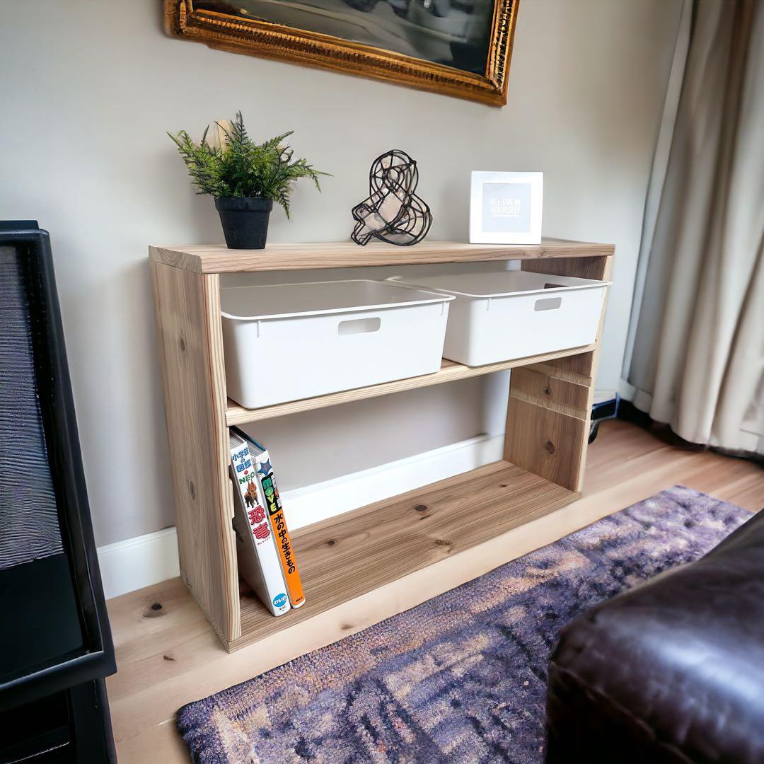 1台限定・特別価格 オープンシェルフ 80×54 白木ニス二回仕上げ 可動棚