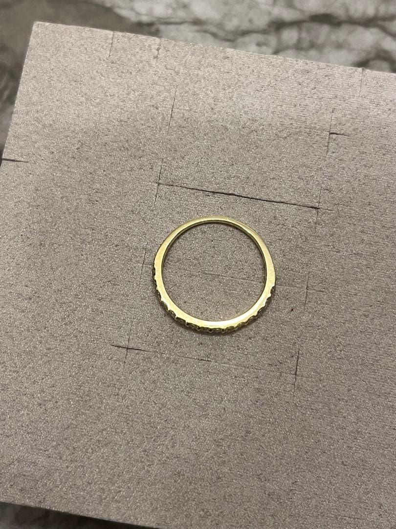 アトリエSAWA K18YG 0.3ctハーフエタニティリング