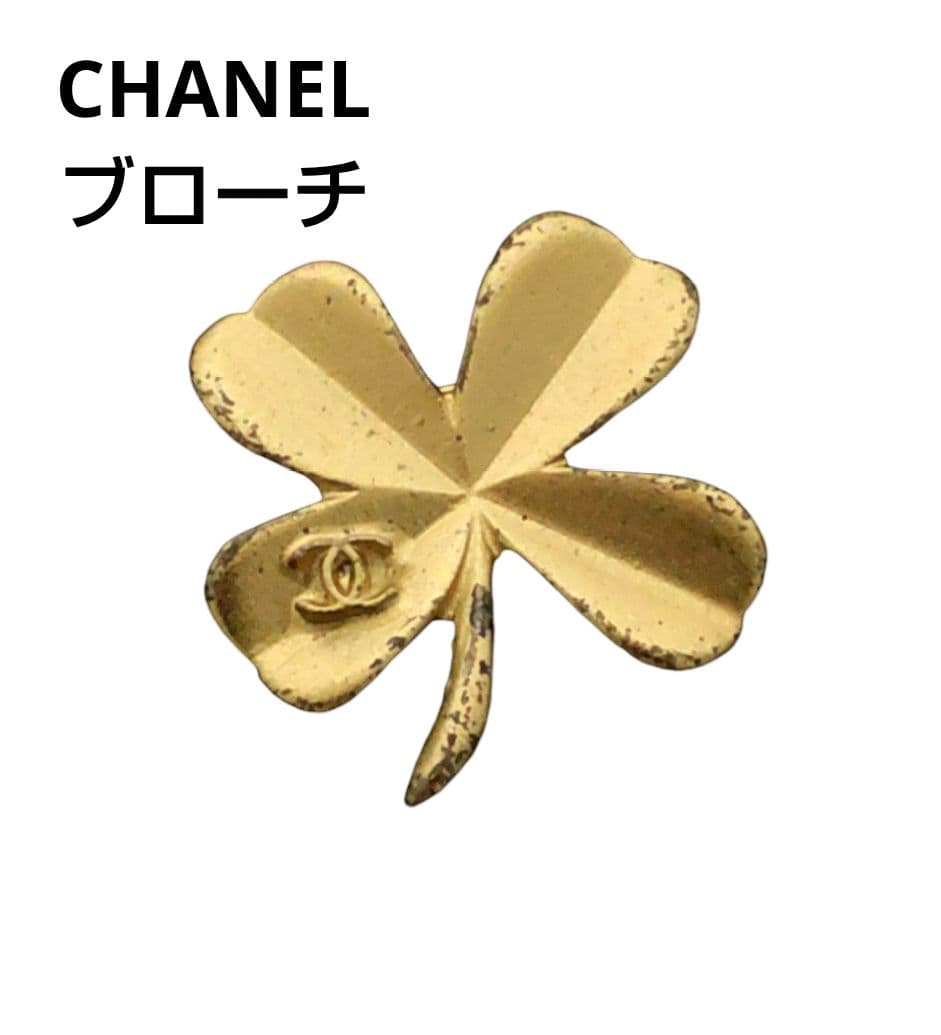 CHANEL シャネル ココマーク ブローチ クローバー 四つ葉 ブローチ GP