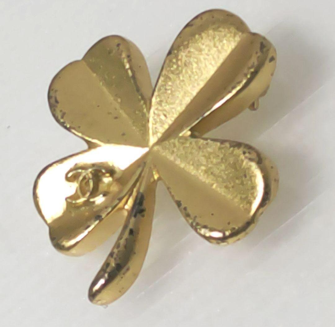 CHANEL シャネル ココマーク ブローチ クローバー 四つ葉 ブローチ GP