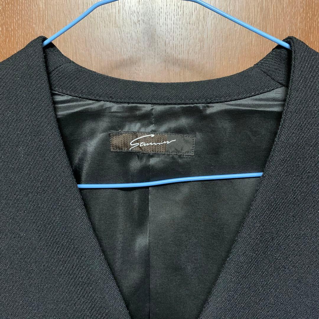 ★極美品 スタニングルアー ボンディングカラーレスジャケット ブラック 黒★