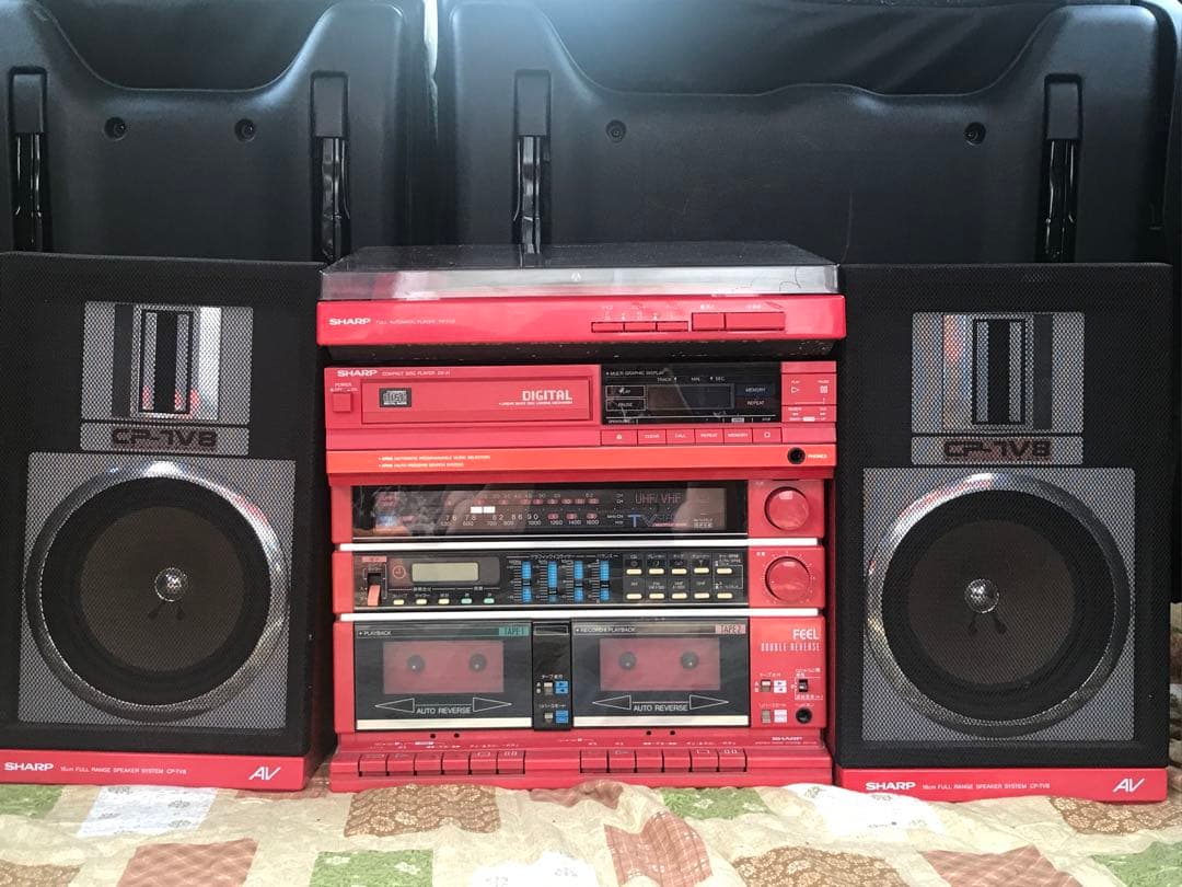 SHARP CP-7V8 レッド コンポ　レトロ