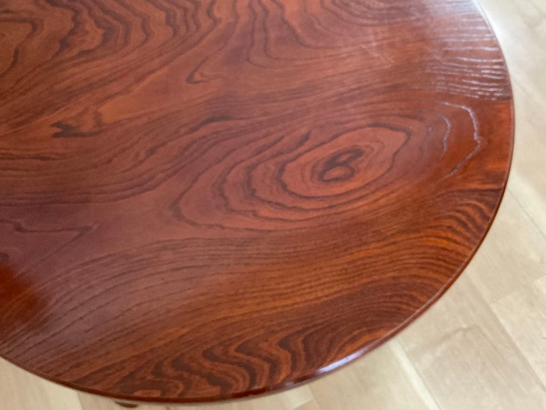 ちゃぶ台　丸ちゃぶ　折りたたみ　飾り台　古家具　古道具　径約75cm