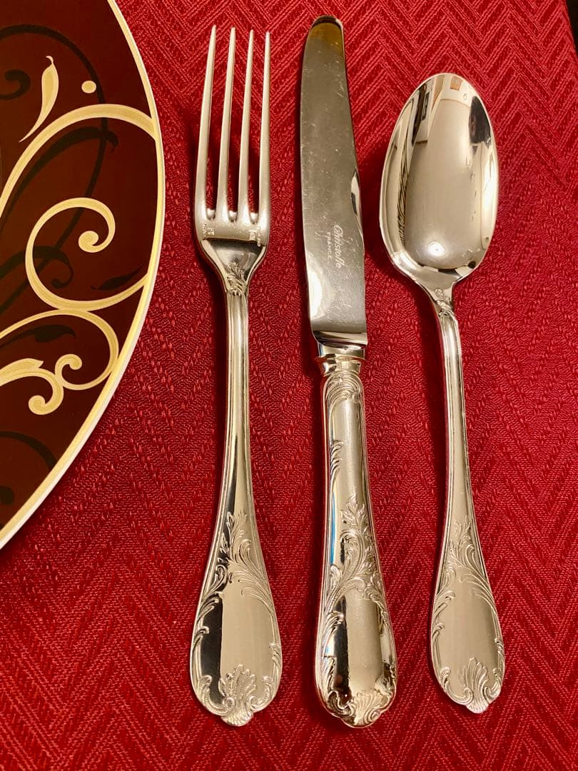 【ラス1☆やっぱりマルリー☆美品☆】クリストフル スタンダードカトラリーセット