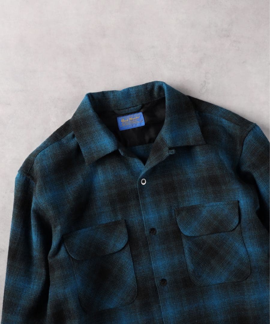 kazuya 新品 FJ監修 バックナンバー オープンカラーシャツ ブルー