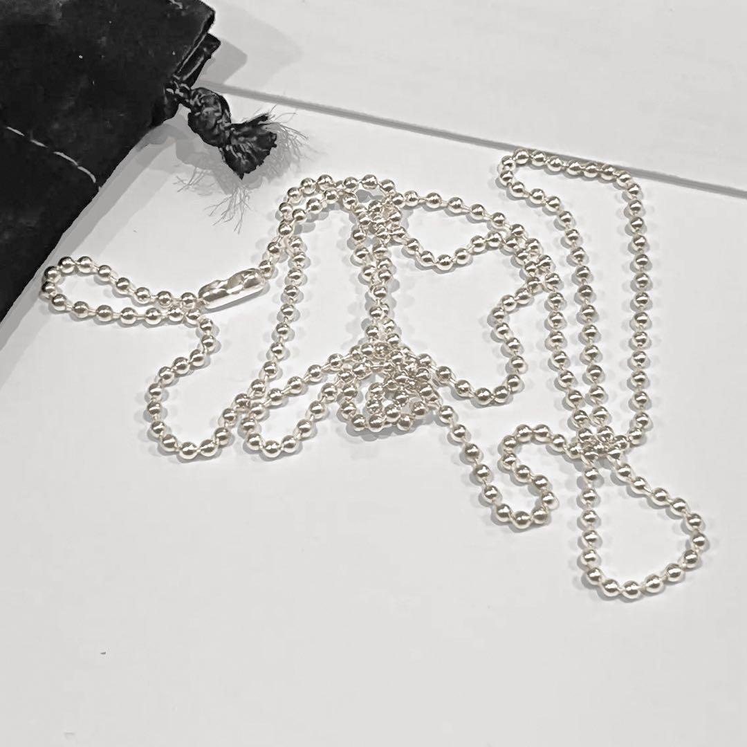 インボイス原本無修正 クロムハーツ ボールチェーン 30インチ ネックレス