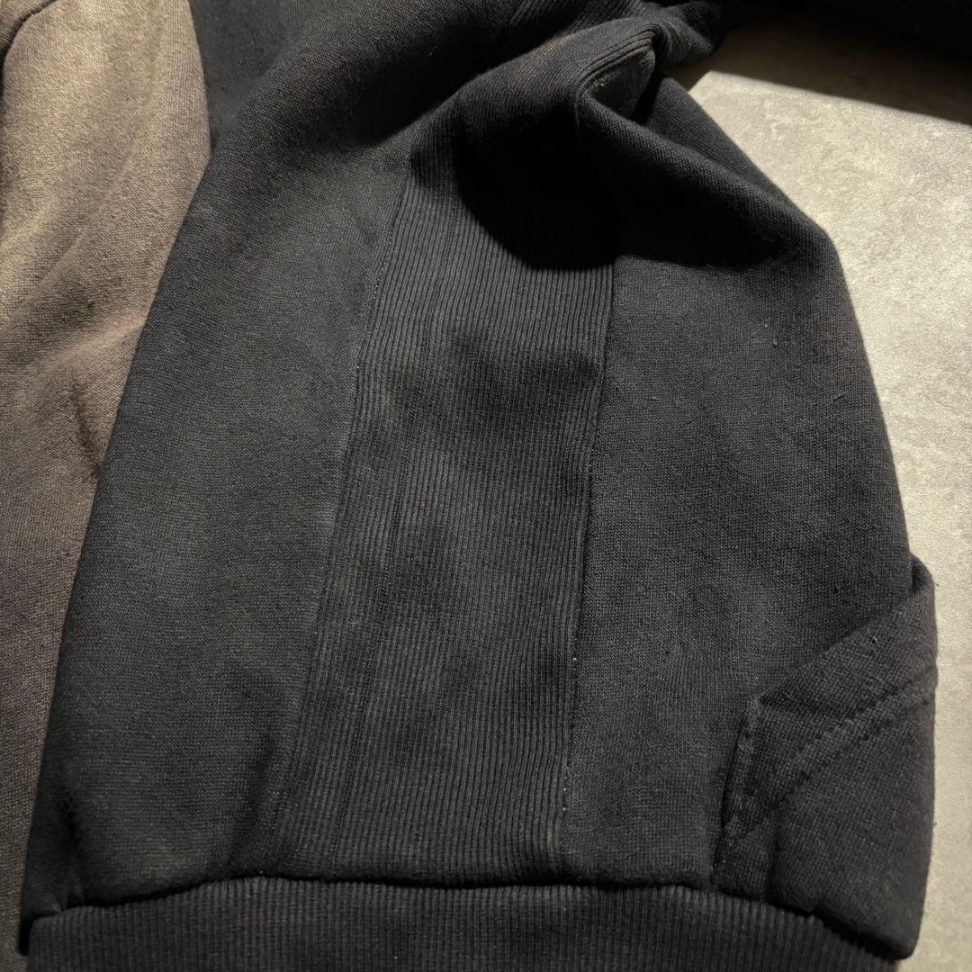 70s - unknown パーカー　フルジップ　サンフェード　黒　ブラック