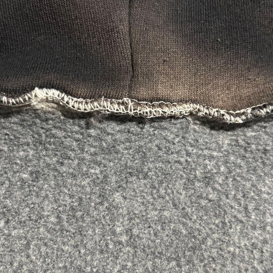 70s - unknown パーカー　フルジップ　サンフェード　黒　ブラック