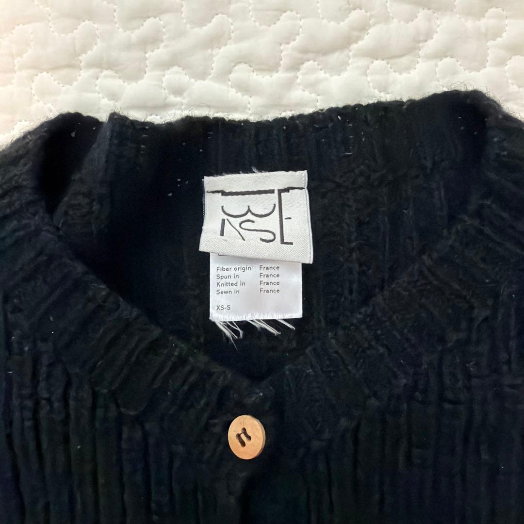 baserange ブラック 長袖カーディガン XS-Sサイズ