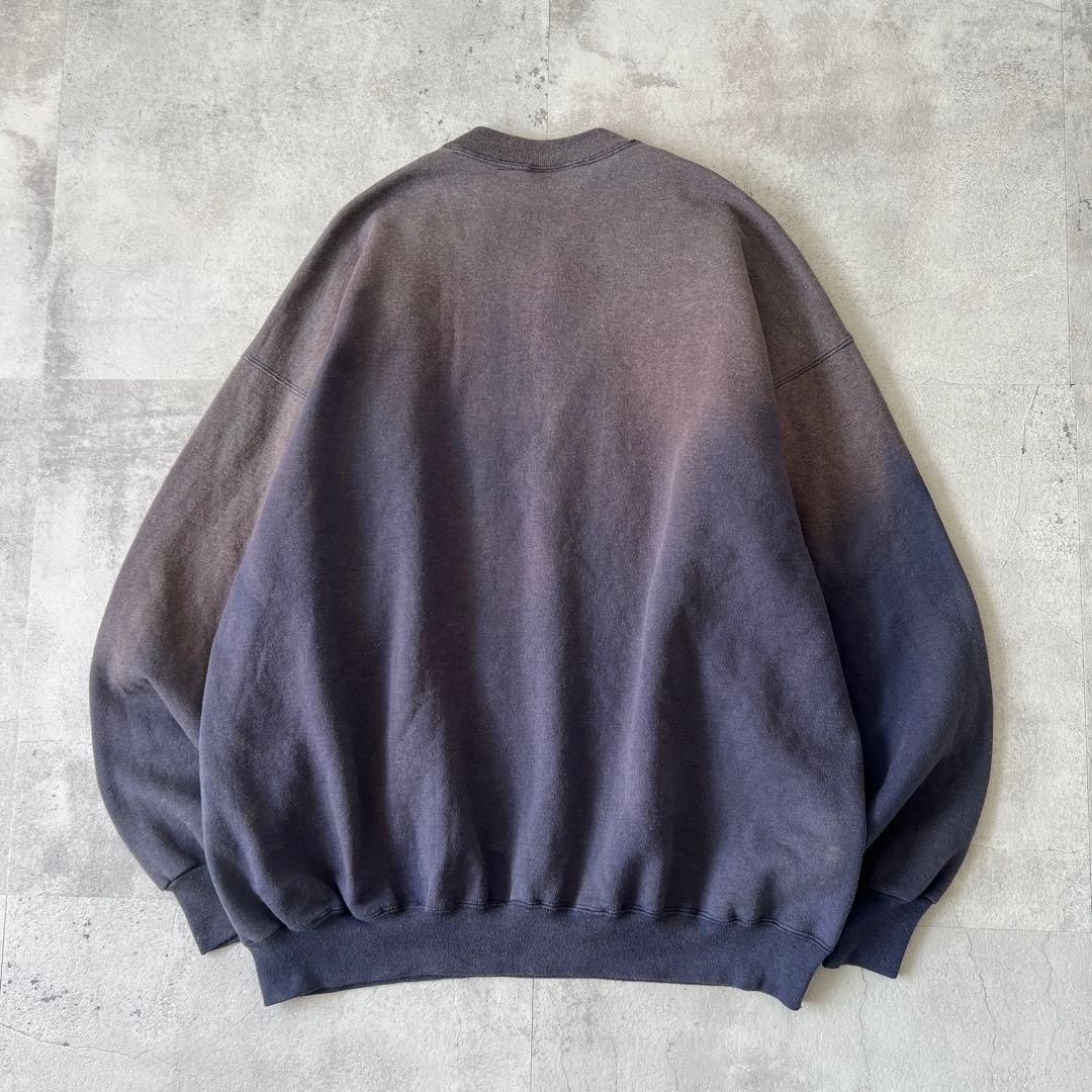 t*3様 一点物 Boro　鬼フェード　ボロ スウェット　褪色　ナス紺　グランジ