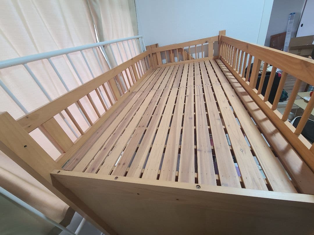 最終値下げ【大阪府堺市南区引取限定】木製ロフトシングルベッド+デスク+チェスト