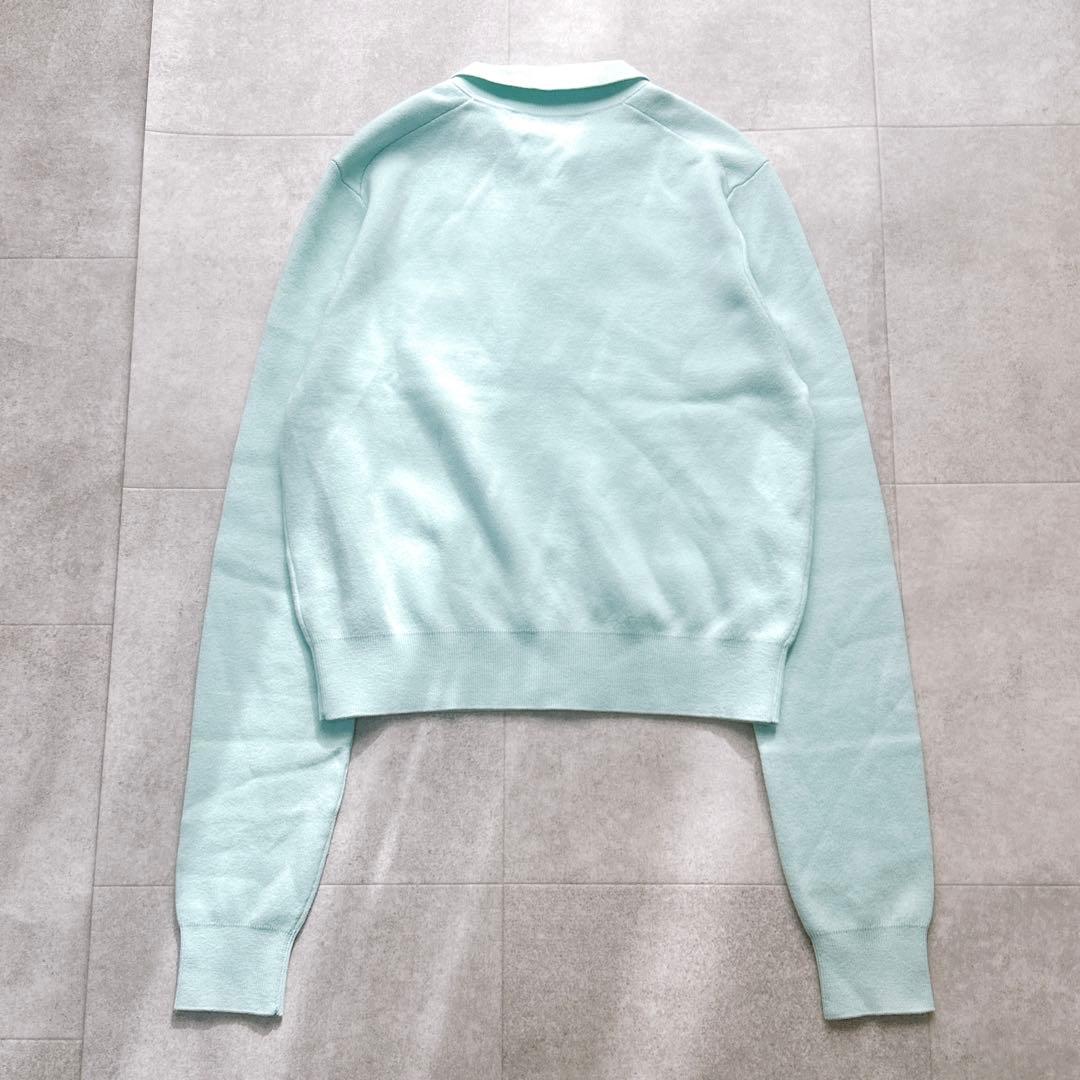 タグ付✨CaBAN コットンカシミヤ パールロゴポロカーディガン 完売色 現行