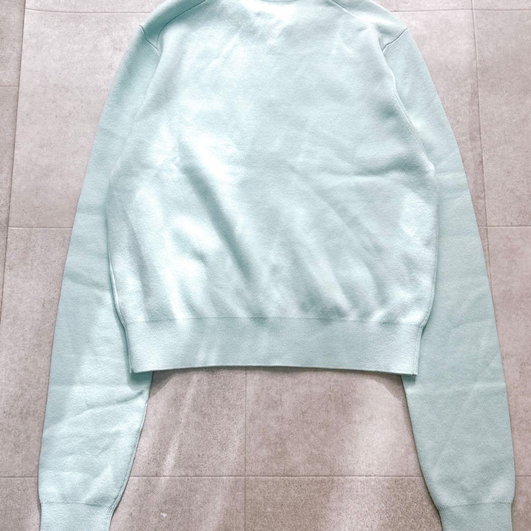 タグ付✨CaBAN コットンカシミヤ パールロゴポロカーディガン 完売色 現行