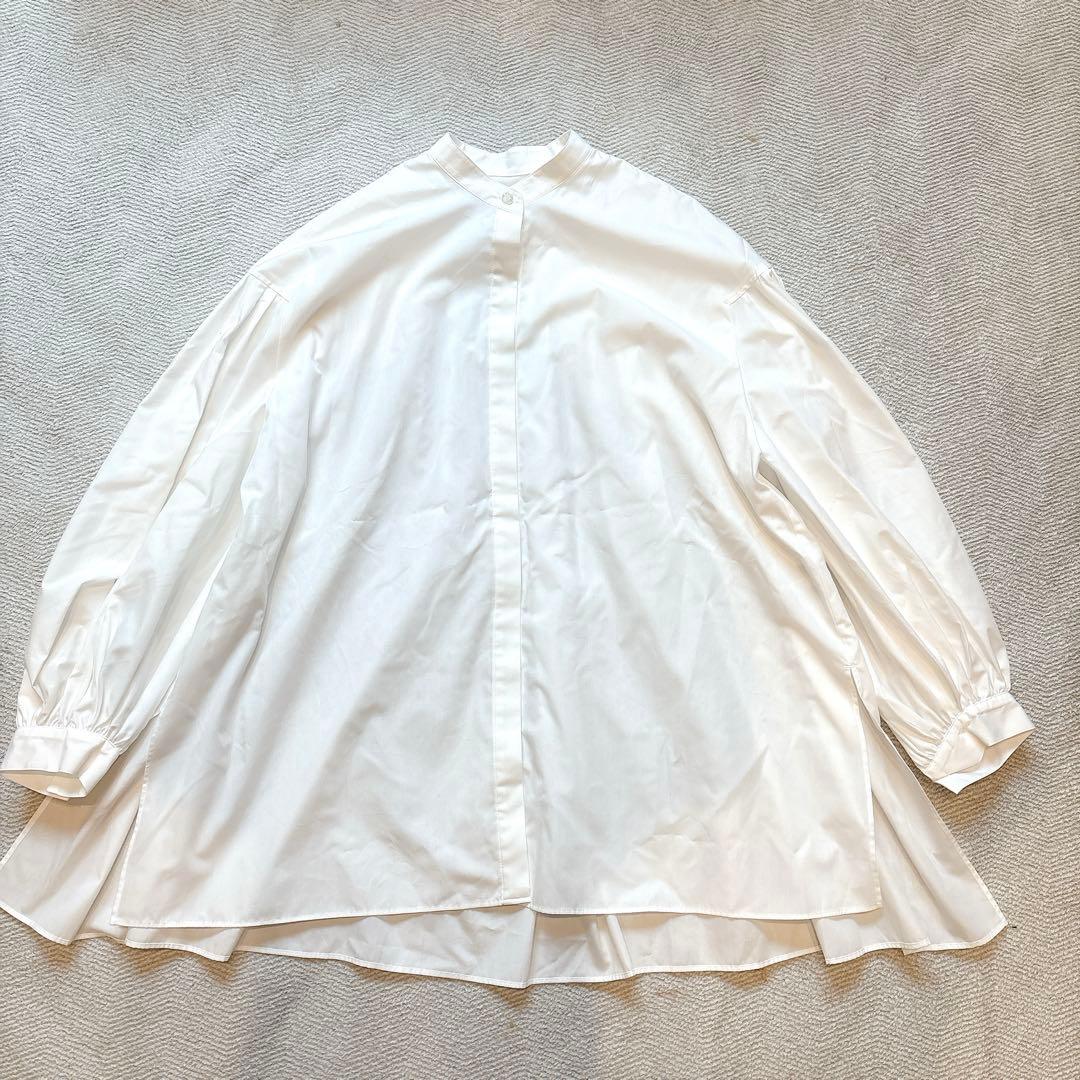 LE PHIL タイプライター ギャザーブラウス ホワイト 24AW 美品