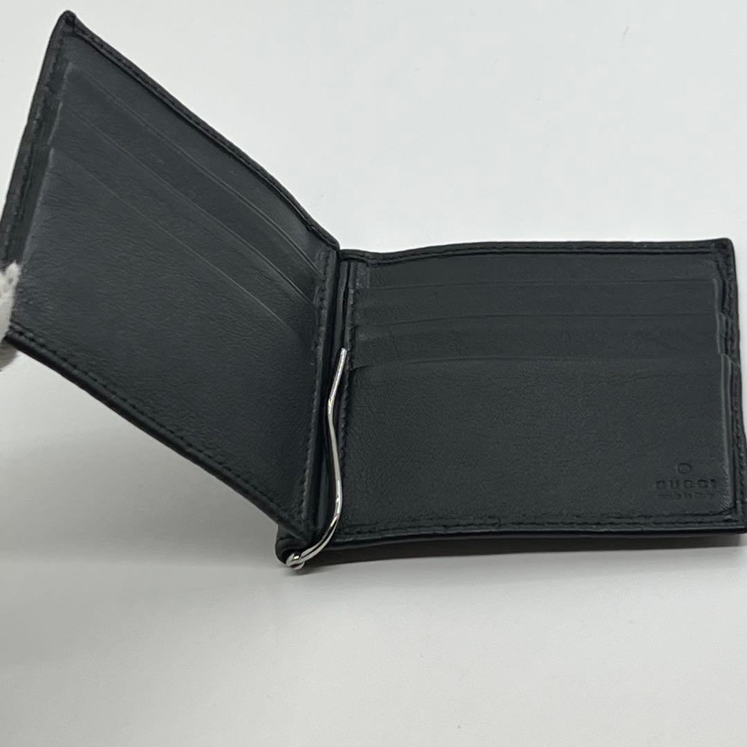 GUCCI 二つ折り gg グッチシマ マネークリップ カードケース 0490