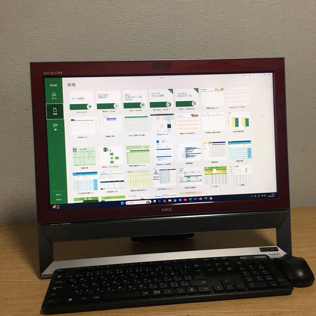 地デジ 一体型 NEC Win11 8Gメモリ 快適SSD 21.5'モニター