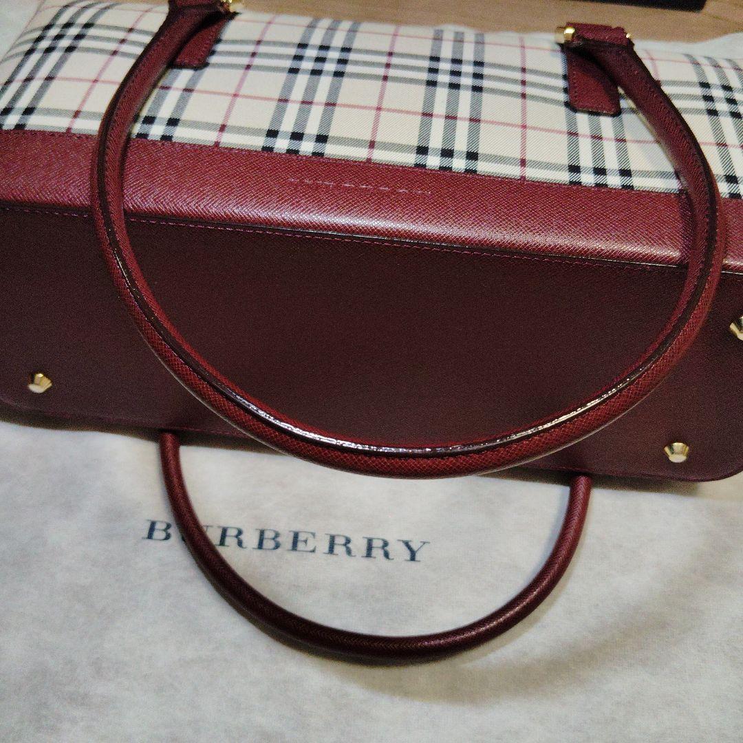 極美品BURBERRY チェック柄ショルダー、ボストンバッグほぼ未使用