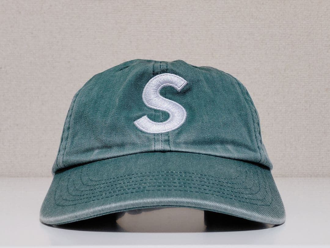 極美品　Supreme　Pigment　S Logo　6-Panel　Green