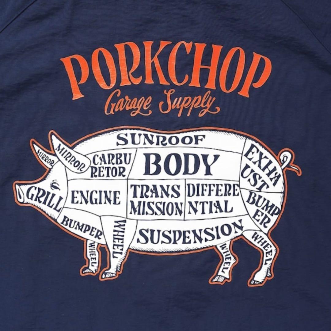 PORK CHOP PORK BACK NYLON JKT　NAVY XLサイズ