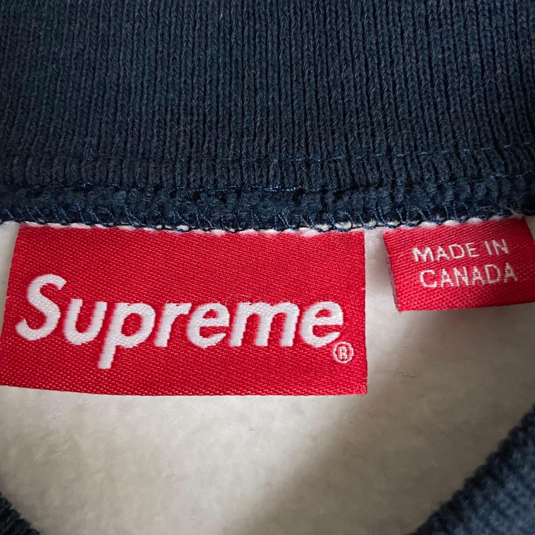 Supreme スウェット チェック 刺繍アーチロゴ バーシティ ジャケット L