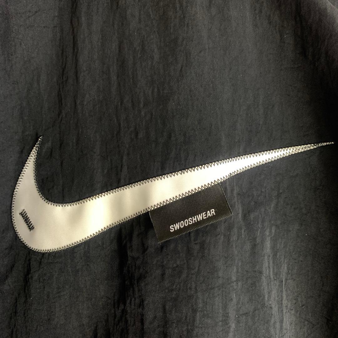 古着 ナイキ NIKE ナイロンジャケット 刺繍ロゴ 白ステッチ