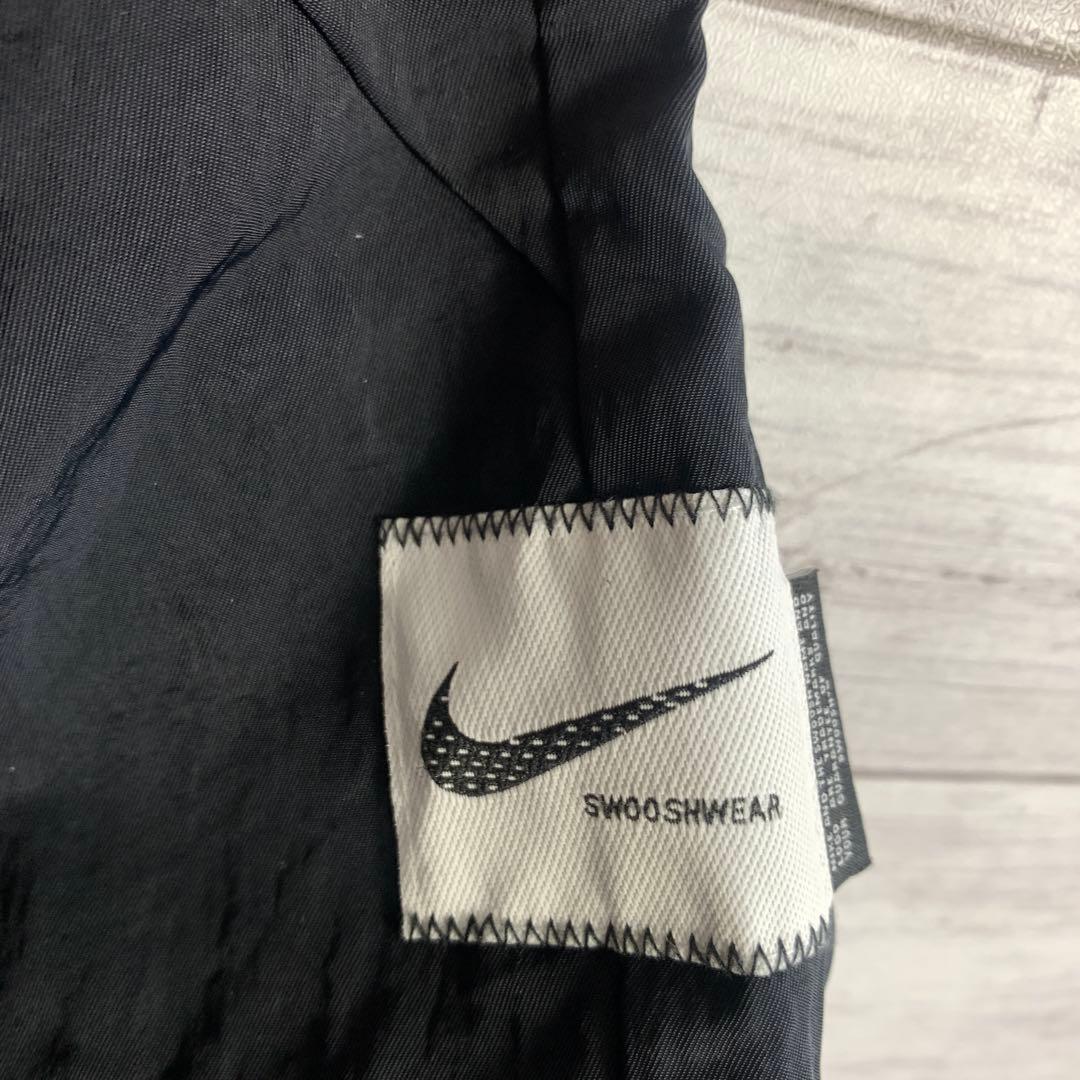 古着 ナイキ NIKE ナイロンジャケット 刺繍ロゴ 白ステッチ