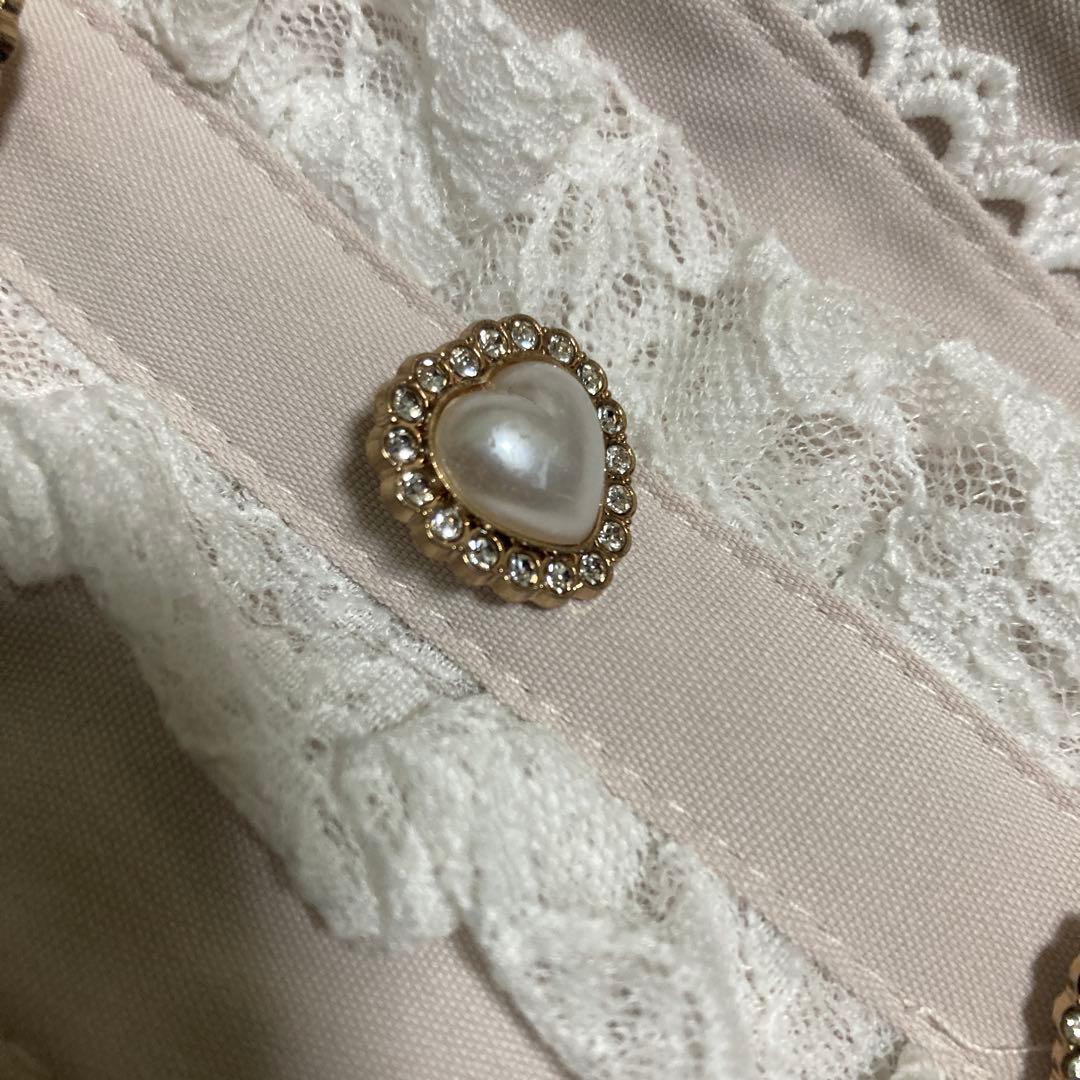 LIZLISA ティアラリボン　ティアード　ワンピース ピンク