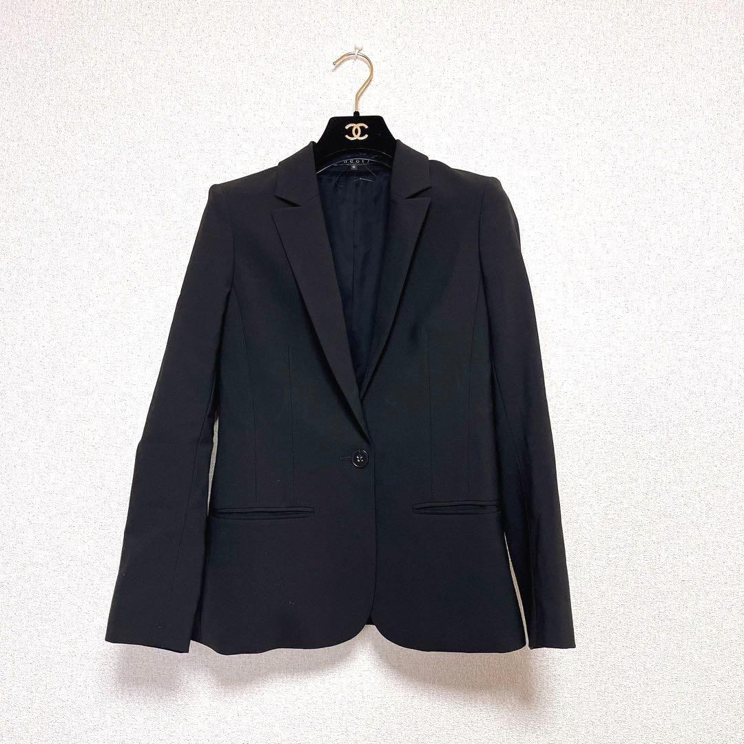 Theory テーラード ジャケット パンツ スーツ 上下 セットアップ 黒