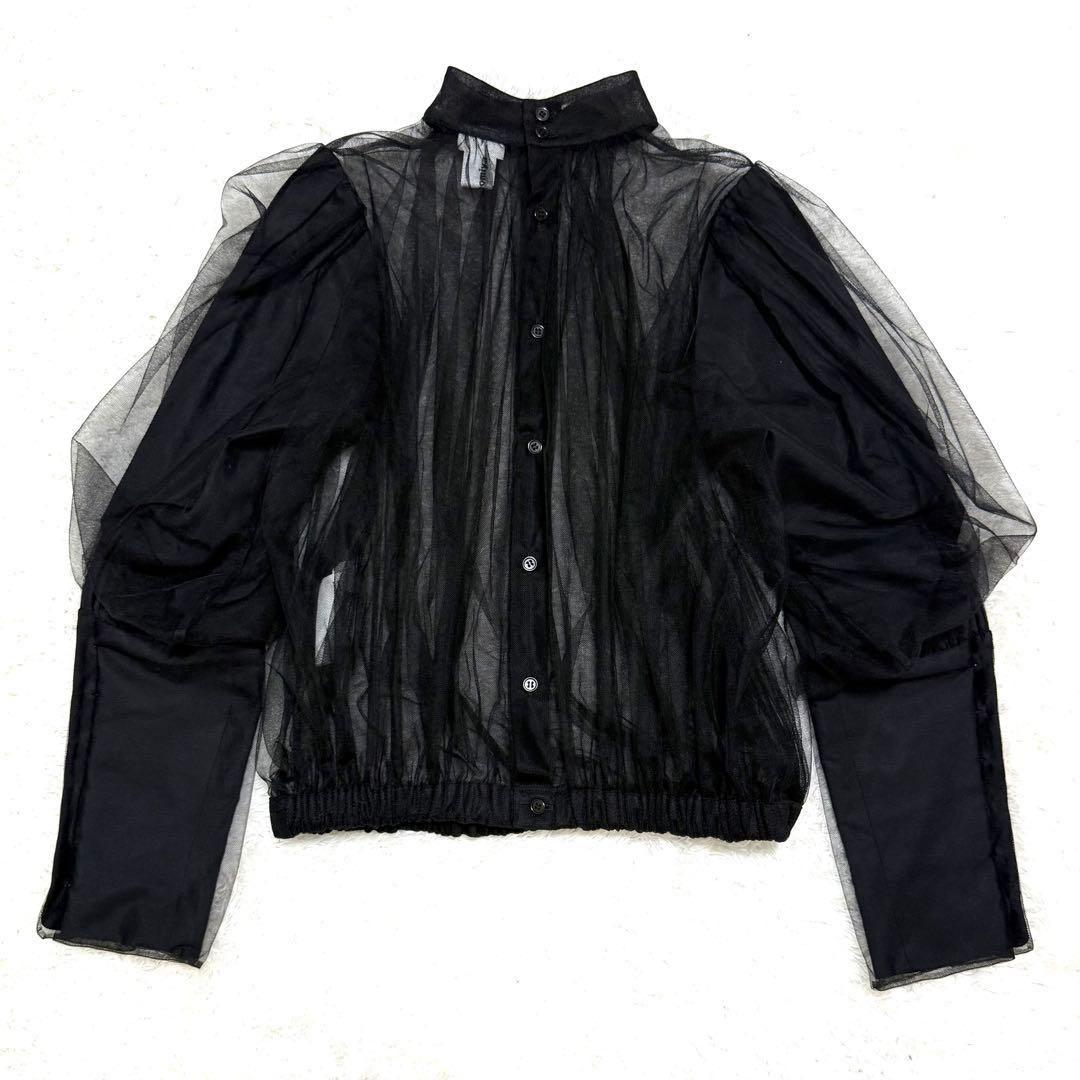 noir kei ninomiya コムデギャルソン 黒チュール シャツ