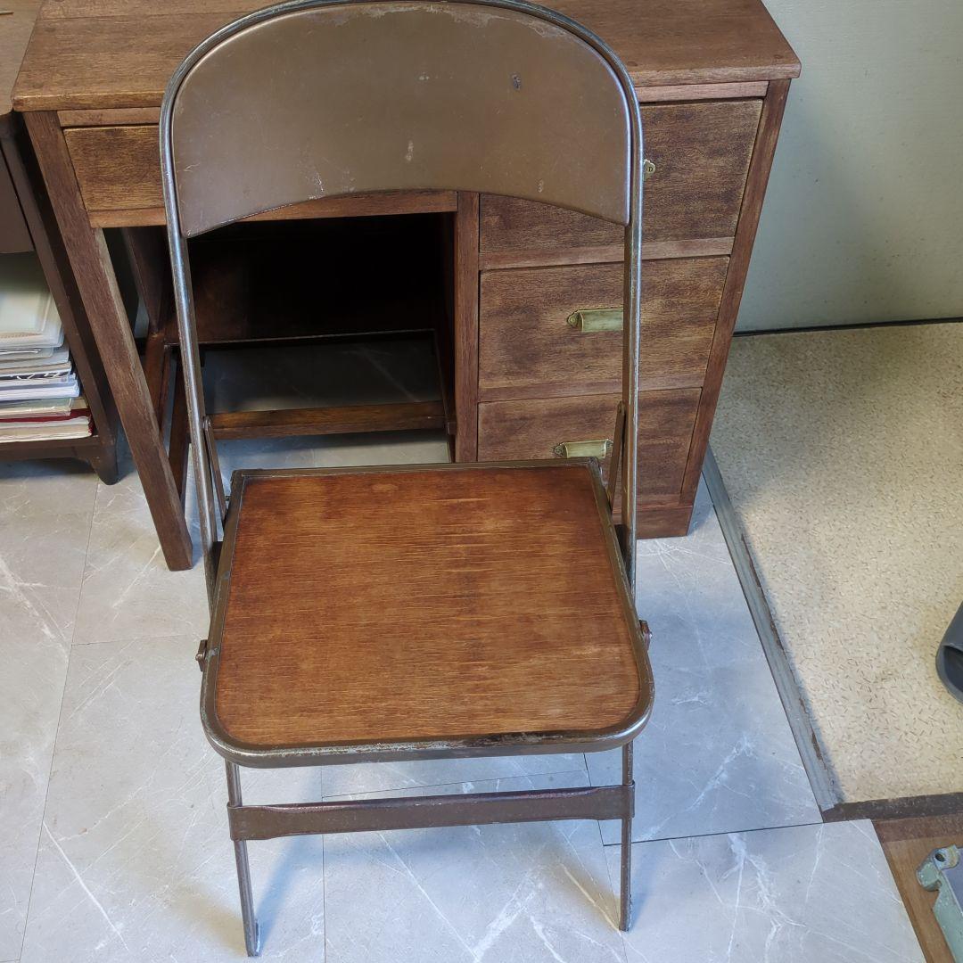 Clarin USAアンティーク折りたたみ椅子 ブラウン