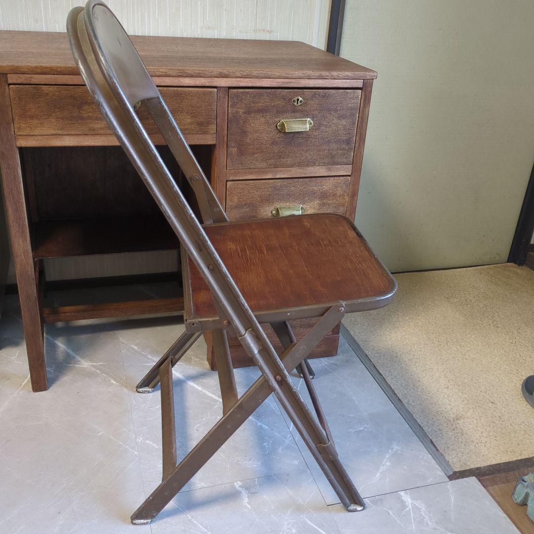 Clarin USAアンティーク折りたたみ椅子 ブラウン