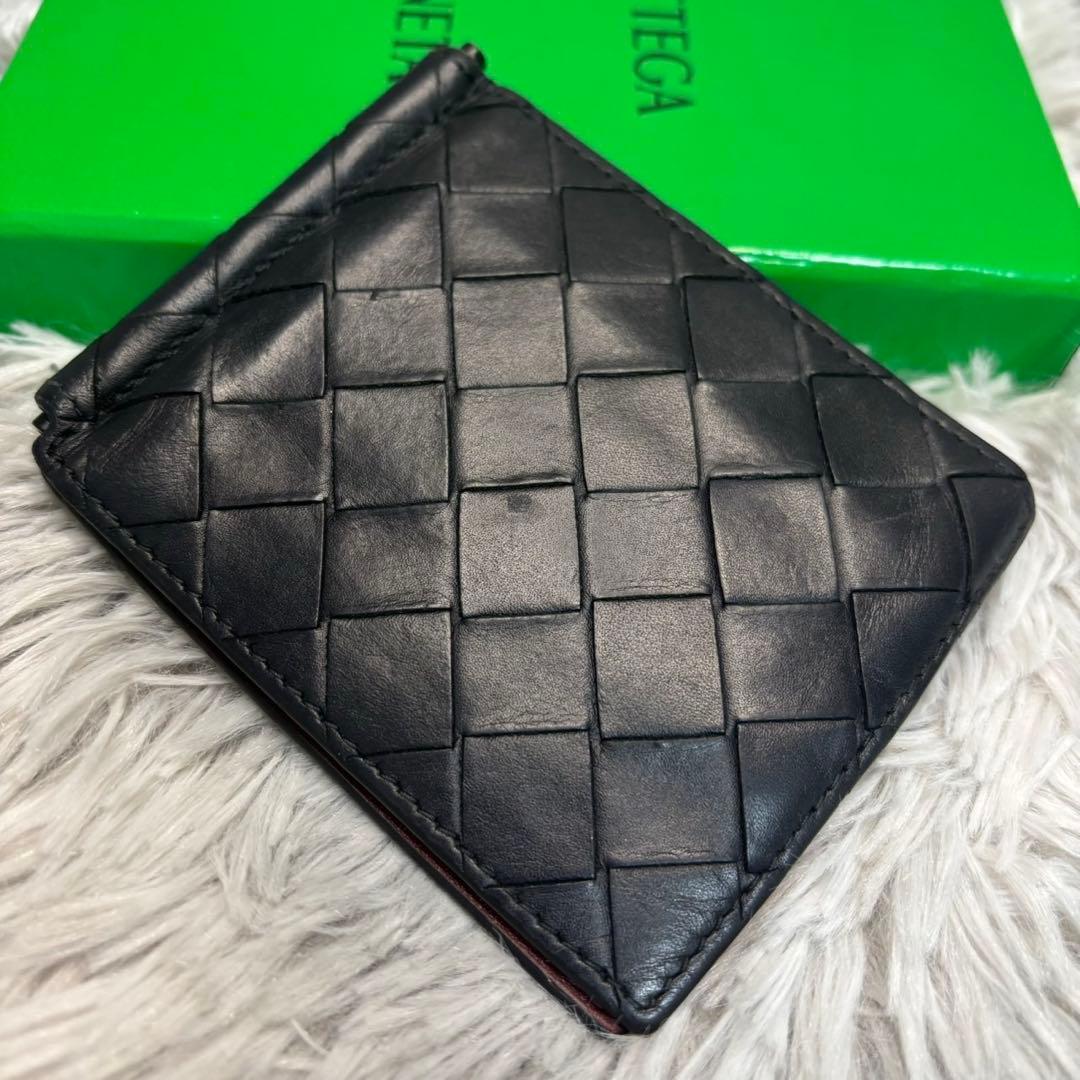 極美品✨ボッテガヴェネタ マネークリップ マキシイントレチャート バイカラー